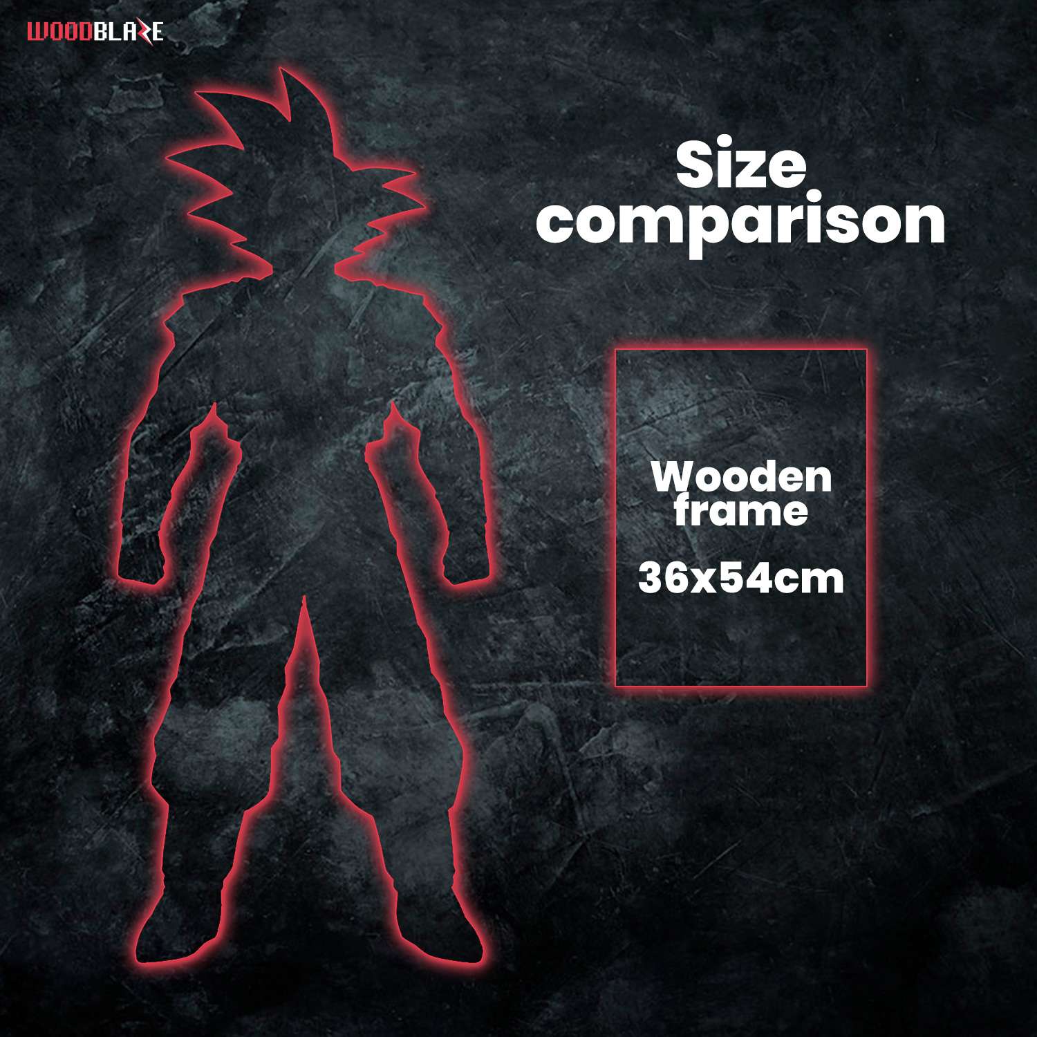 [ComicCon 2020] WoodBlaze, cadres en bois geek, avec lumière, inspirés de la pop culture Size_comparison